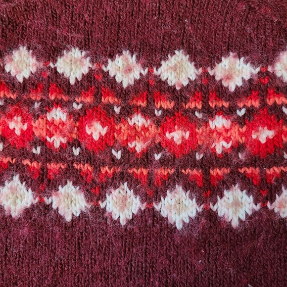 Hollister fair isle wool blend red sweater - Picture 3 of 6